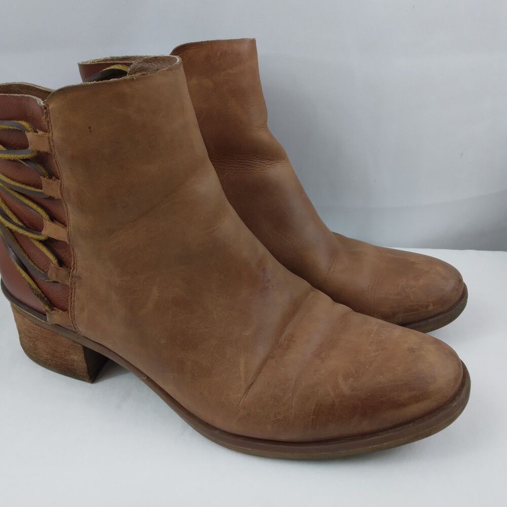 Korks By Kork Ease Belaya Boots Casual Ankle Bootie Brown Leather Women's 8.5 M - Picture 3 of 16